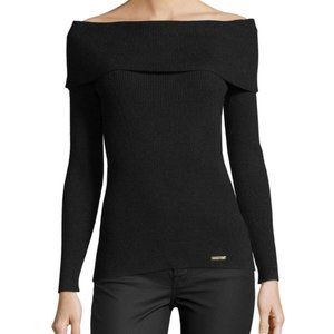 Michael Korrs black off shoulder sweater size M